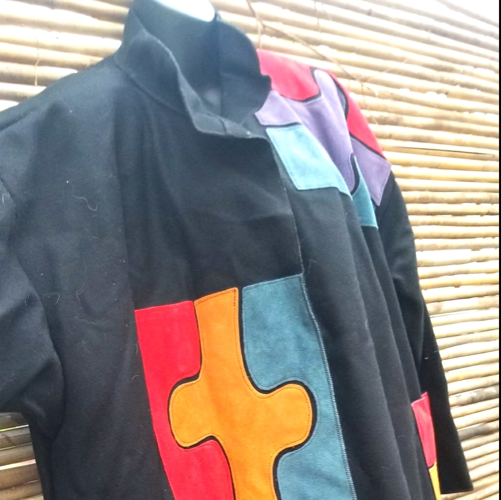 Vintage 80's suade/felt jacket